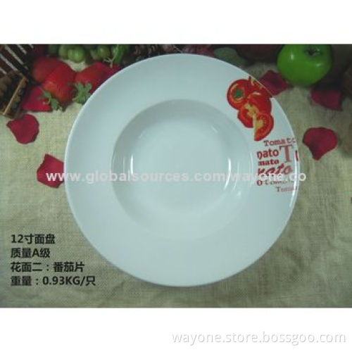 Stock lots for Maxwell Williams A grade 12" porcelain pasta plate, round shape 5 designs workable